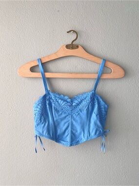 🌱5/$25🌱 Colsie | Bright Blue Lace Corset Bralette Top
